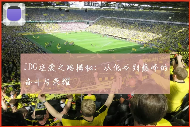 JDG逆袭之路揭秘：从低谷到巅峰的奋斗与荣耀